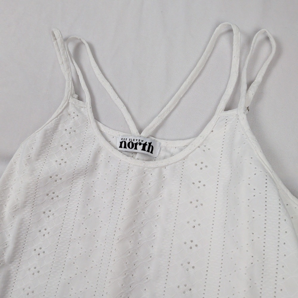 One Eleven North Coquette‎ Cottage Eyelet Tank Top White Size Medium Festival